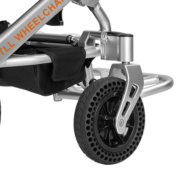 motorised front wheel for wheelchair